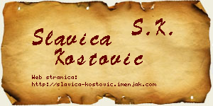 Slavica Kostović vizit kartica